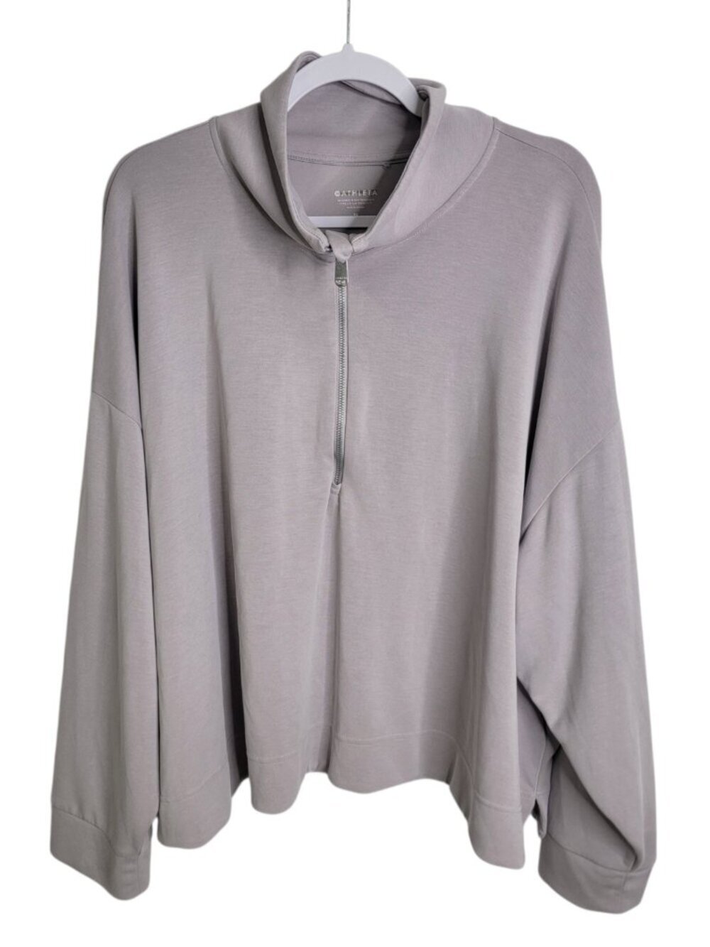Athleta Womens 3X Plus Seasoft Tinsel Purple 1/4 Zip Pullover Athleisure - Picture 2 of 8
